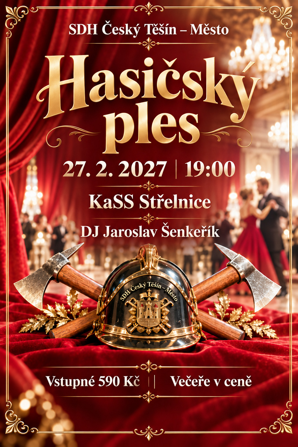 Plakát akce Hasičský ples